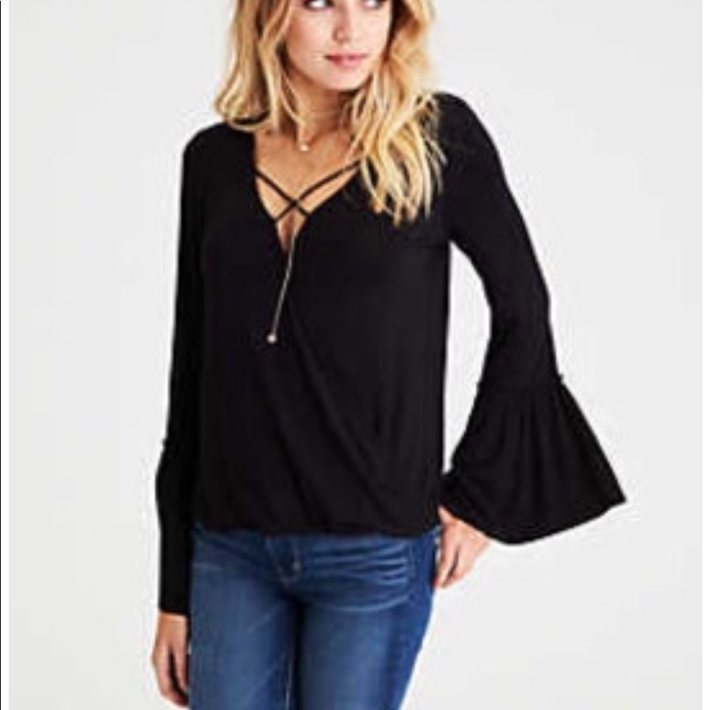 AEO bell sleeve shirt